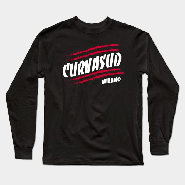 CURVA SOUTH MILANO Long Sleeve T-Shirt by lounesartdessin